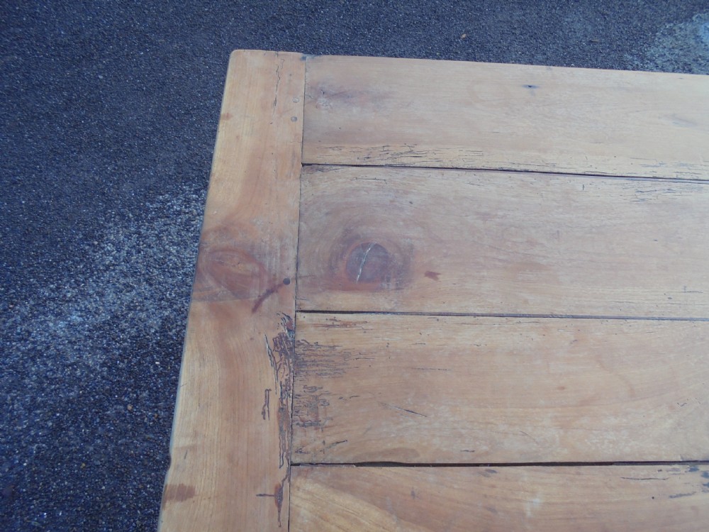 French 18th century fruitwood kitchen farmhouse dining table View VII