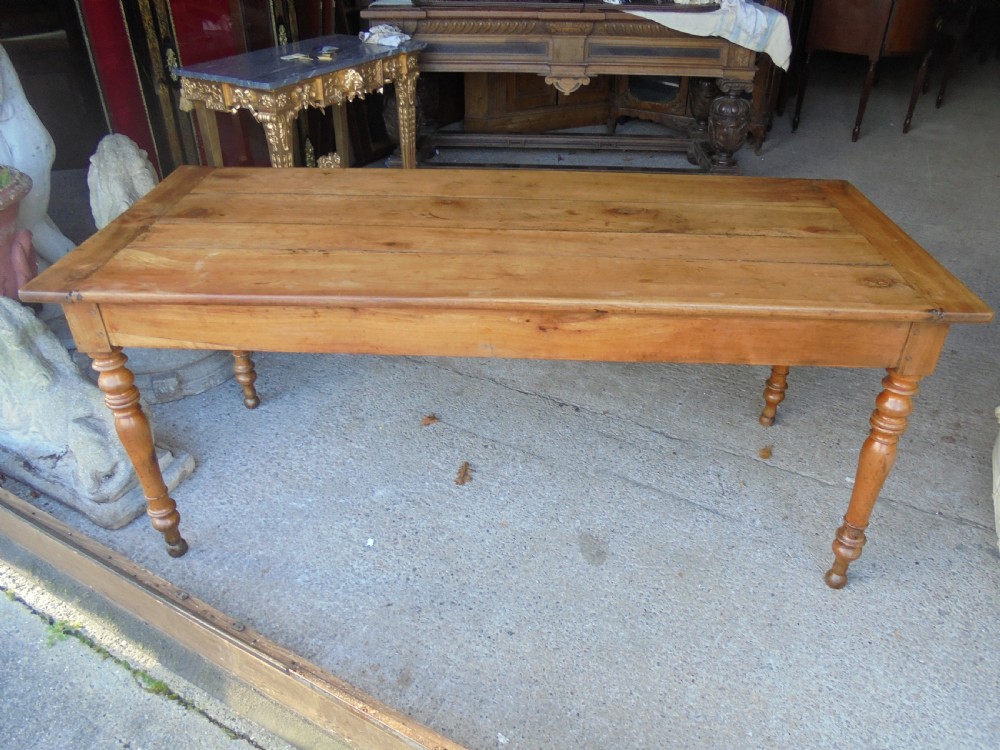 French 18th century fruitwood kitchen farmhouse dining table View VIII