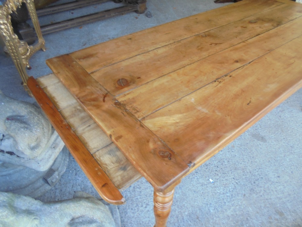 French 18th century fruitwood kitchen farmhouse dining table View IX