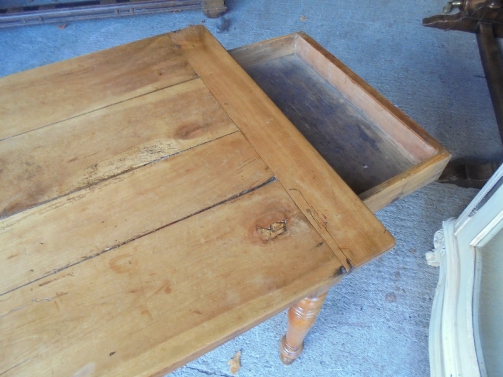 French 18th century fruitwood kitchen farmhouse dining table View X