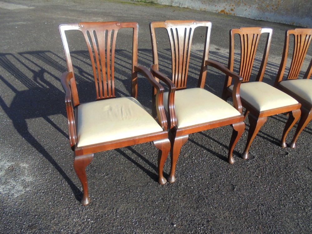 Set of eight mahogany dining chairs View IV