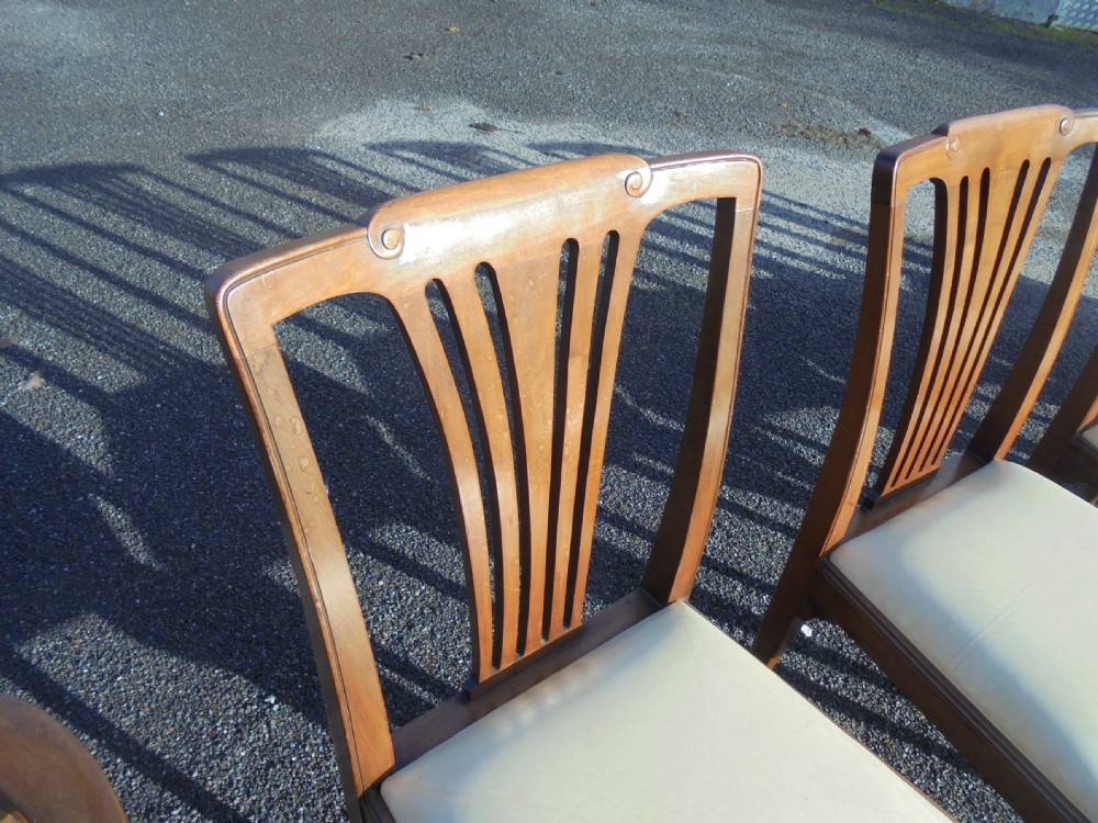 Set of eight mahogany dining chairs View V