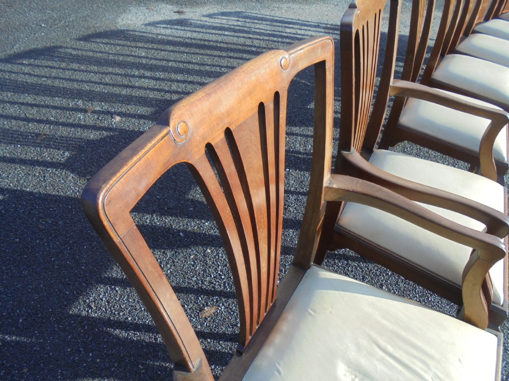 Set of eight mahogany dining chairs View VII