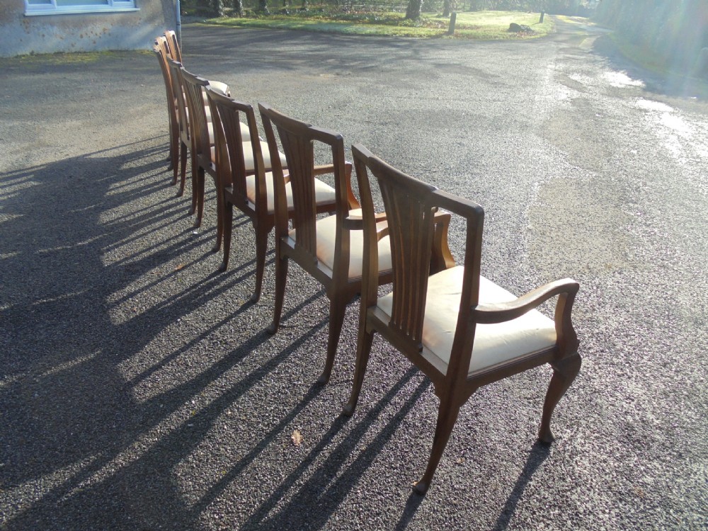 Set of eight mahogany dining chairs View VIII