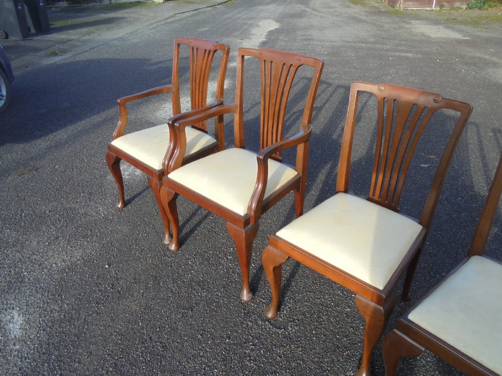 Set of eight mahogany dining chairs View X