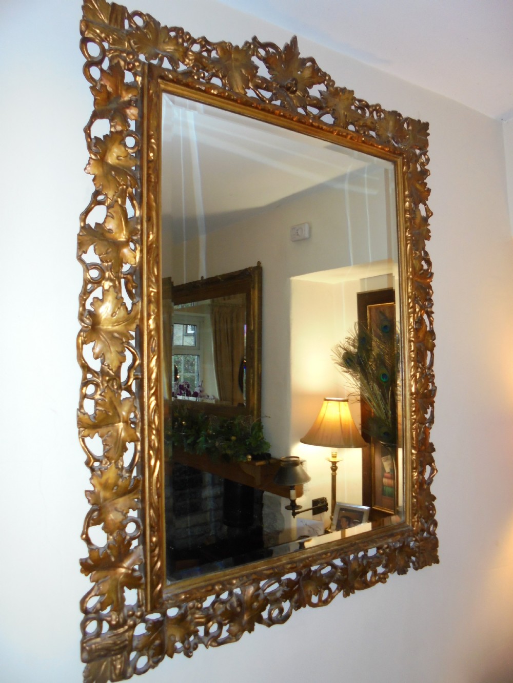Large , Period , Florentine gilded wall mirror