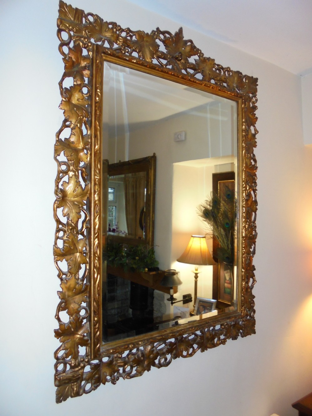 Large , Period , Florentine gilded wall mirror View II