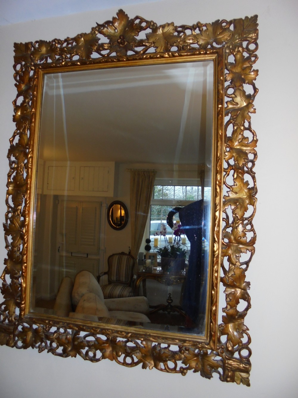 Large , Period , Florentine gilded wall mirror View III