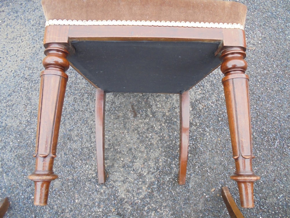 Antique Set ten mahogany bar back dining chairs  1850 View II