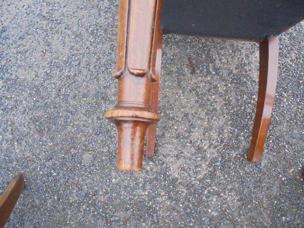 Antique Set ten mahogany bar back dining chairs  1850 View III