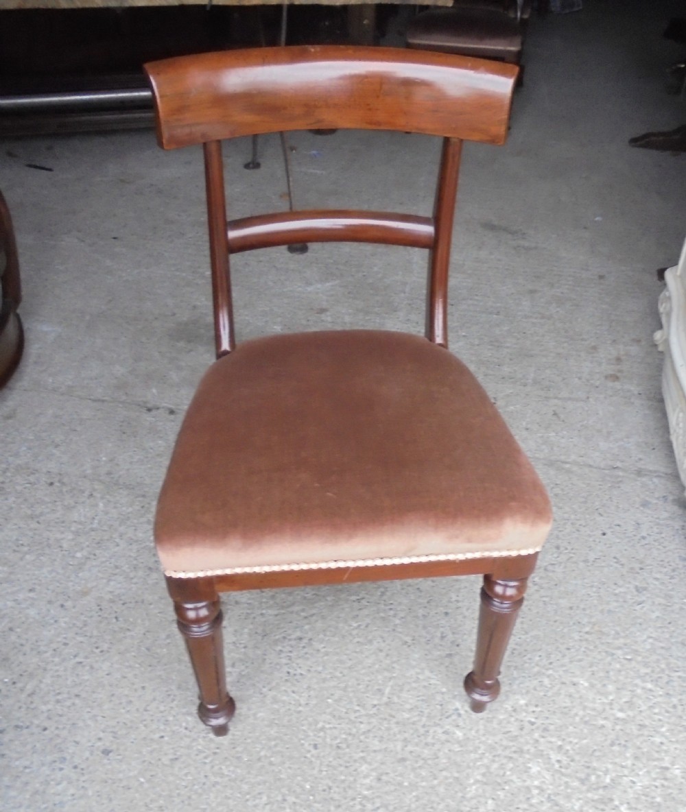 Antique Set ten mahogany bar back dining chairs  1850 View V