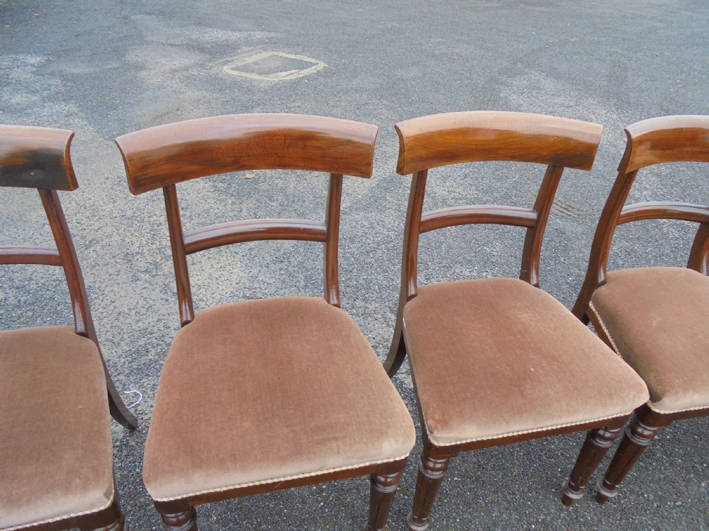 Antique Set ten mahogany bar back dining chairs  1850 View VIII