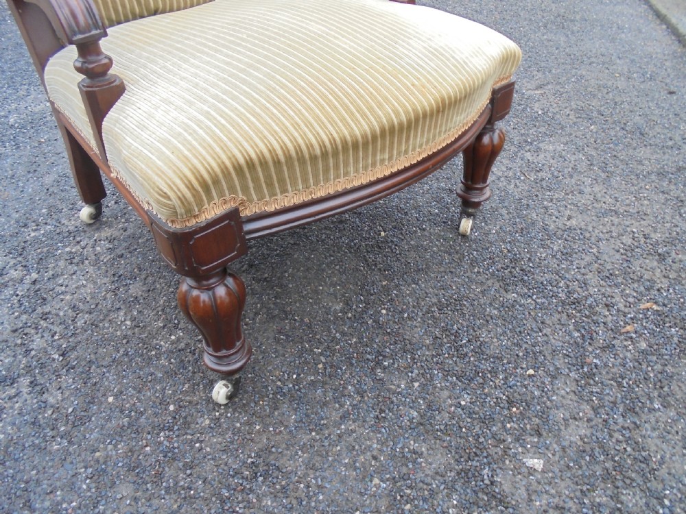 Victorian button back armchair View III