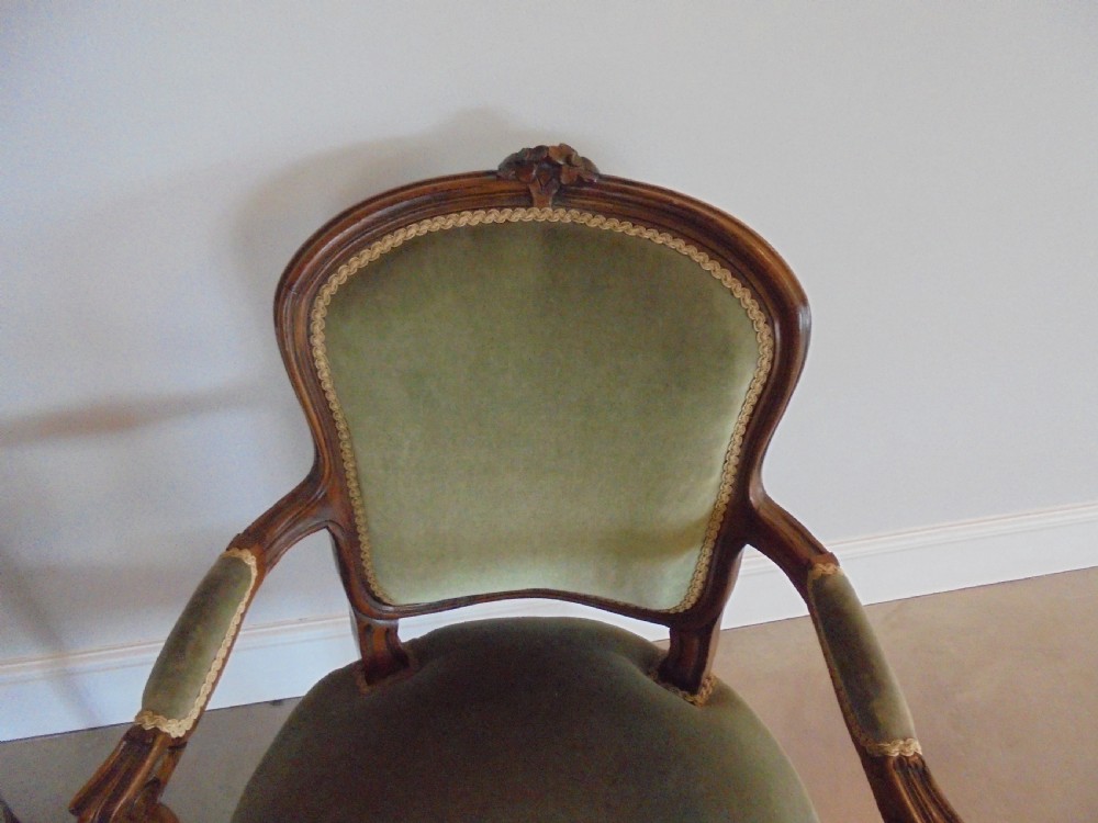 Pair of French  Louis XV style armchairs View III