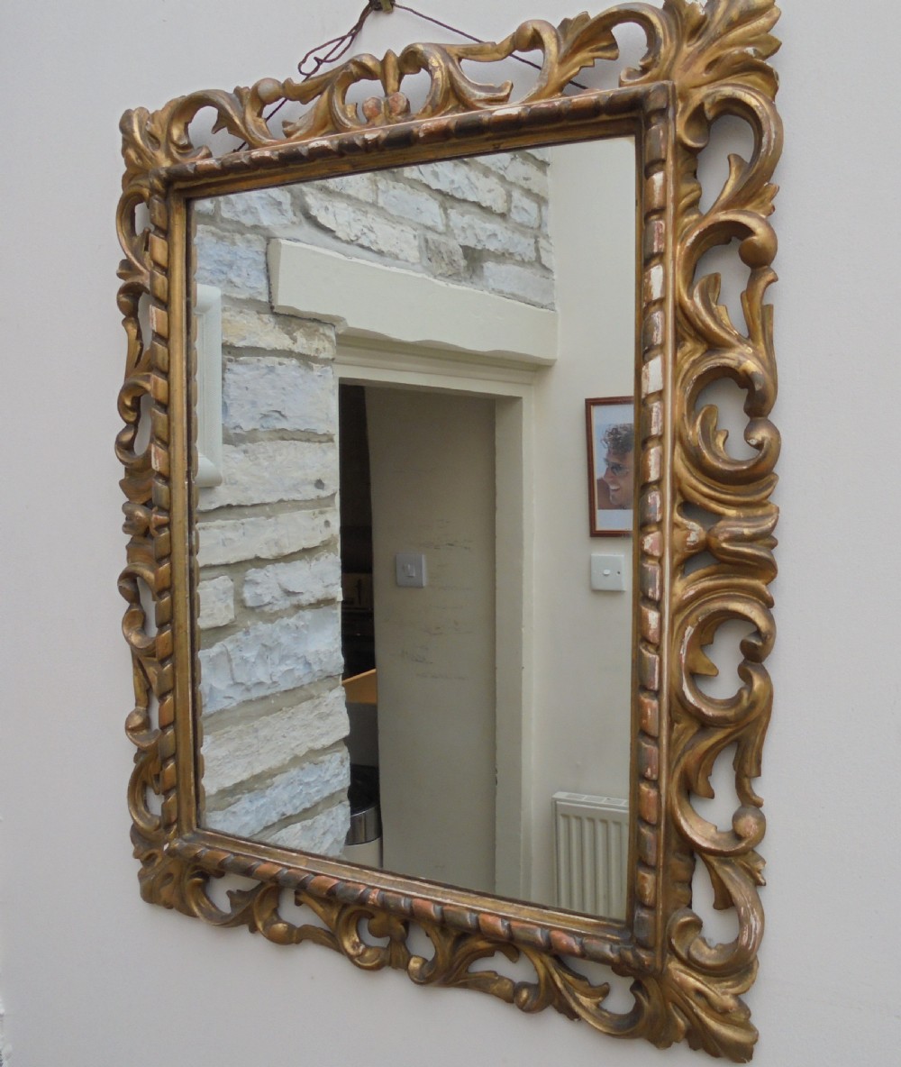 19th century Italian gilded frame mirror
