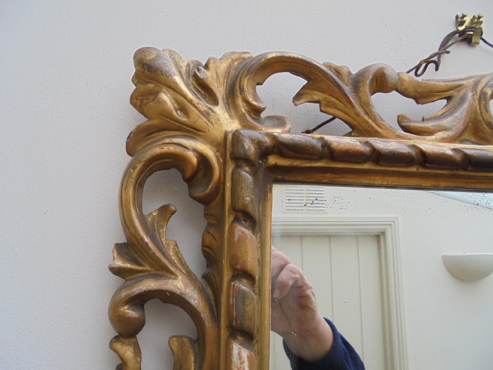 19th century Italian gilded frame mirror View VI