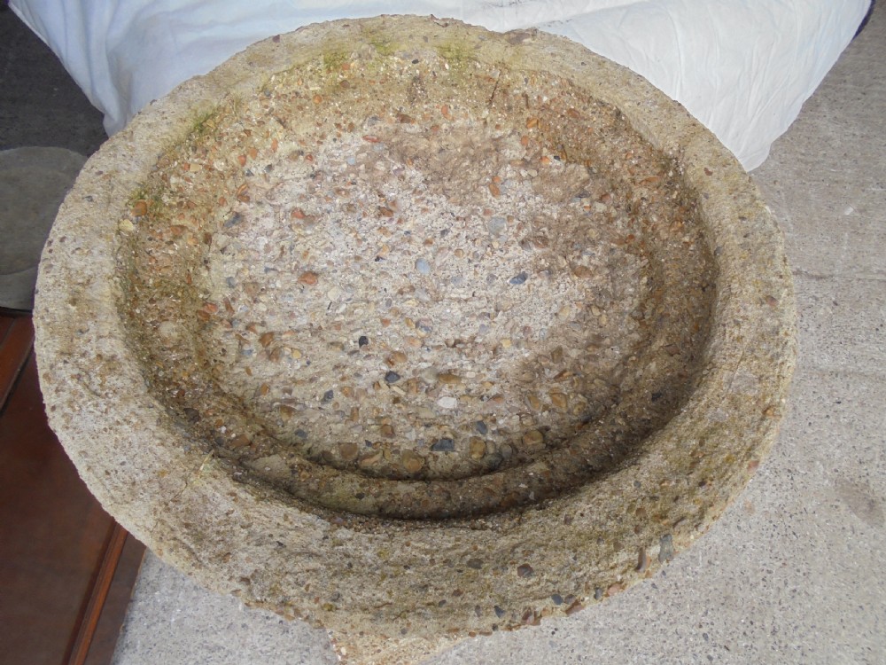Weathered sandstone bird bath View III