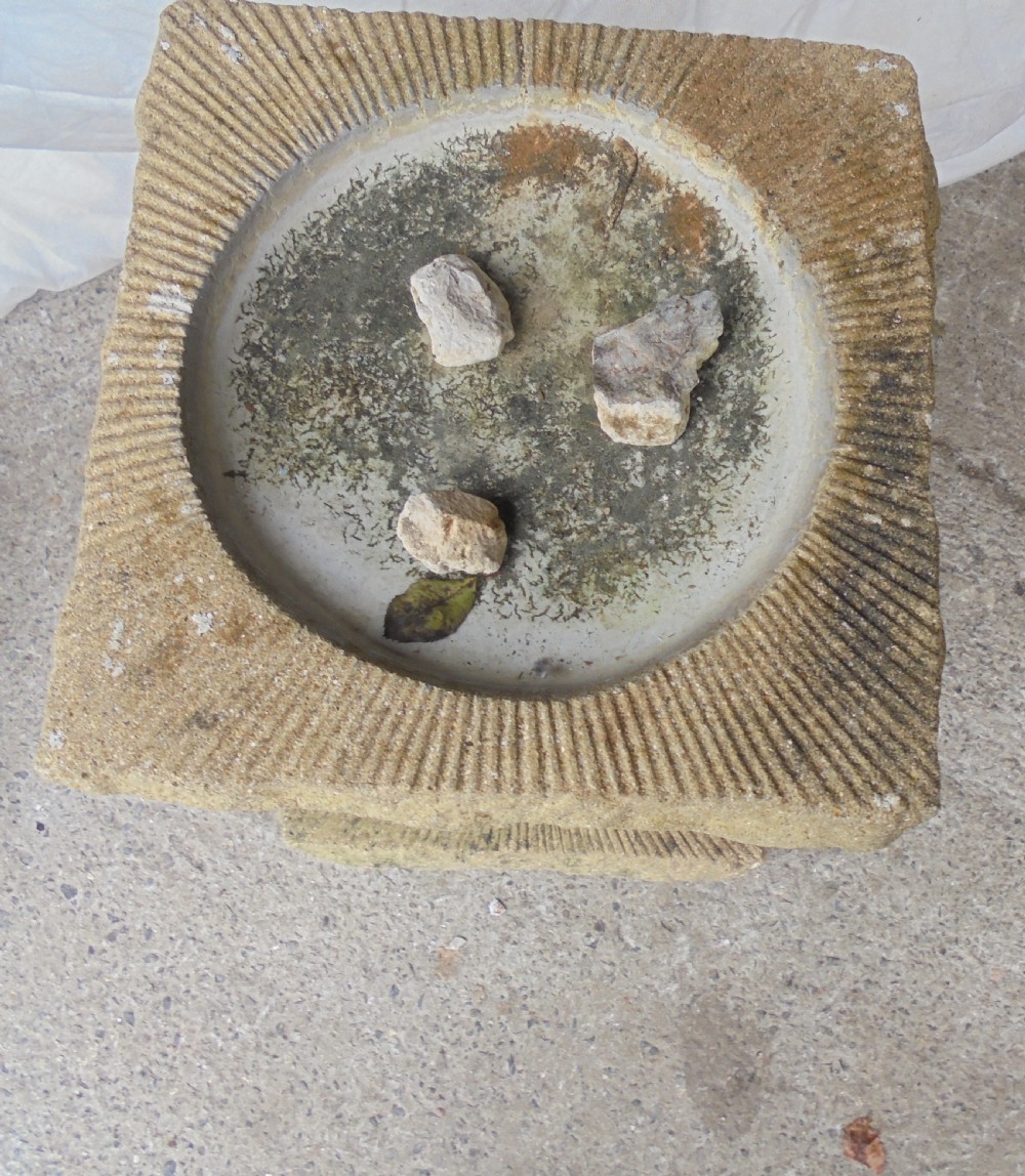 Hamstone bird bath View III