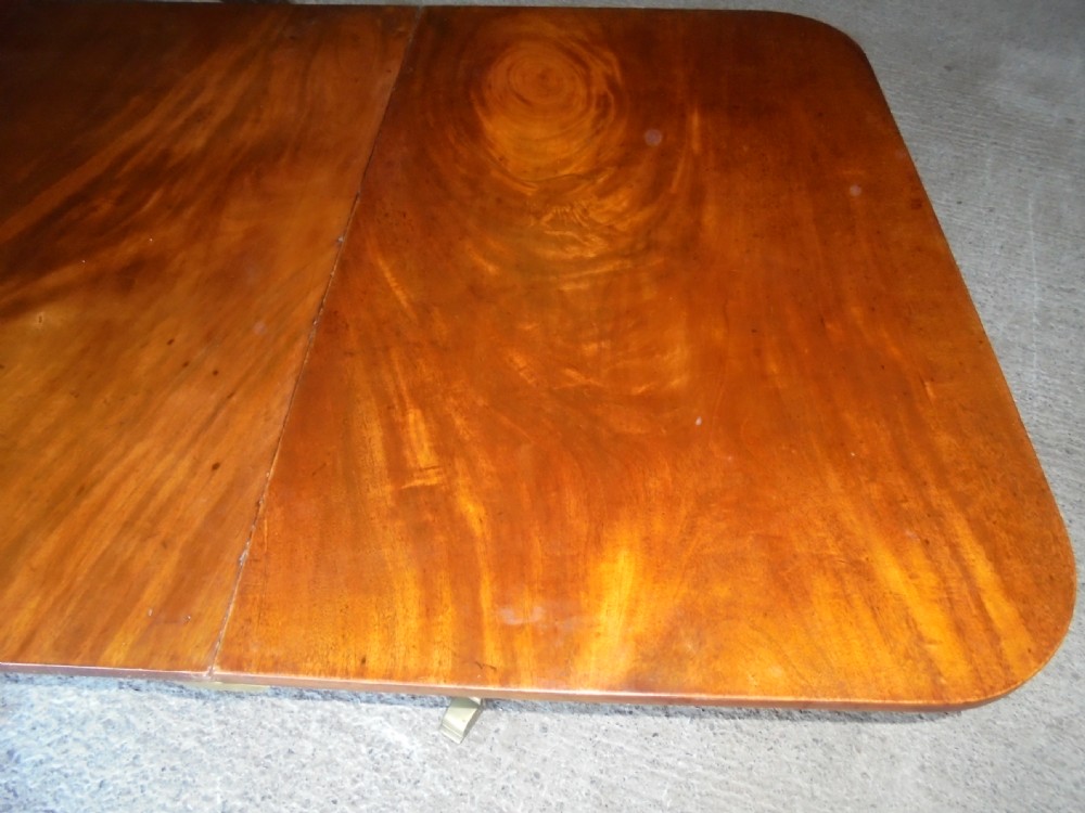 Antique Regency twin pillar dining table seats eight View III