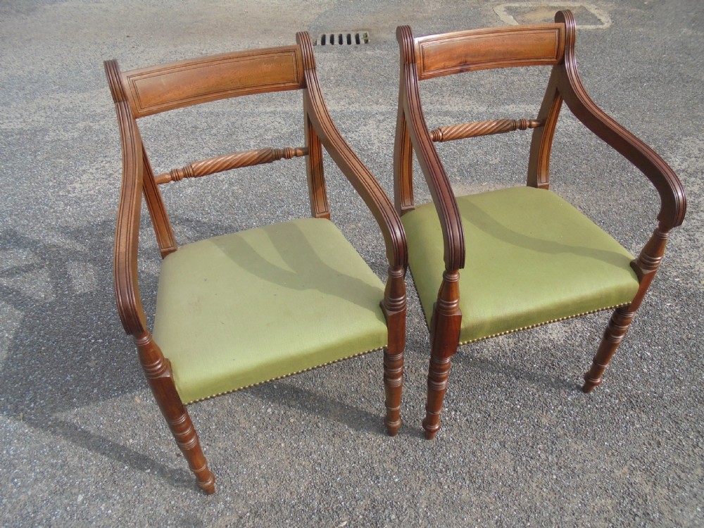 Antique Set of eight Regency dining chairs View II