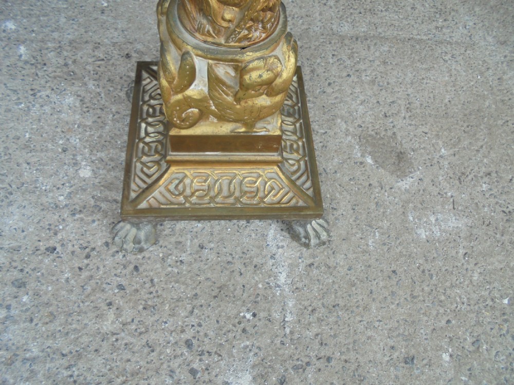 Antique Gilded bronze torchere  View III