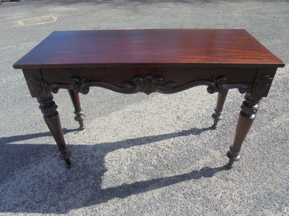Antique mahogany console table View V