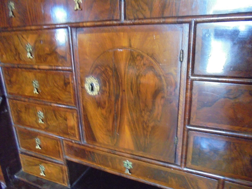 William &Mary 18th century walnut fall front escritoire View IV