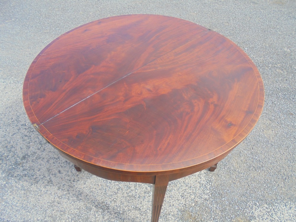 Regency demi lune  console tea table  View III