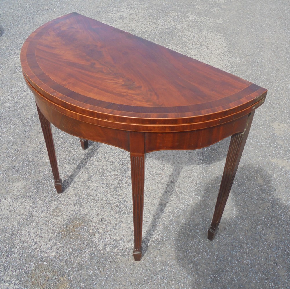 Regency demi lune  console tea table  View VI