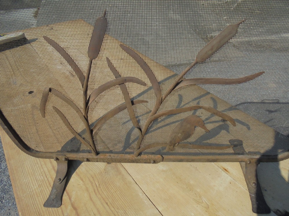Arts and Crafts iron fire guard View IV