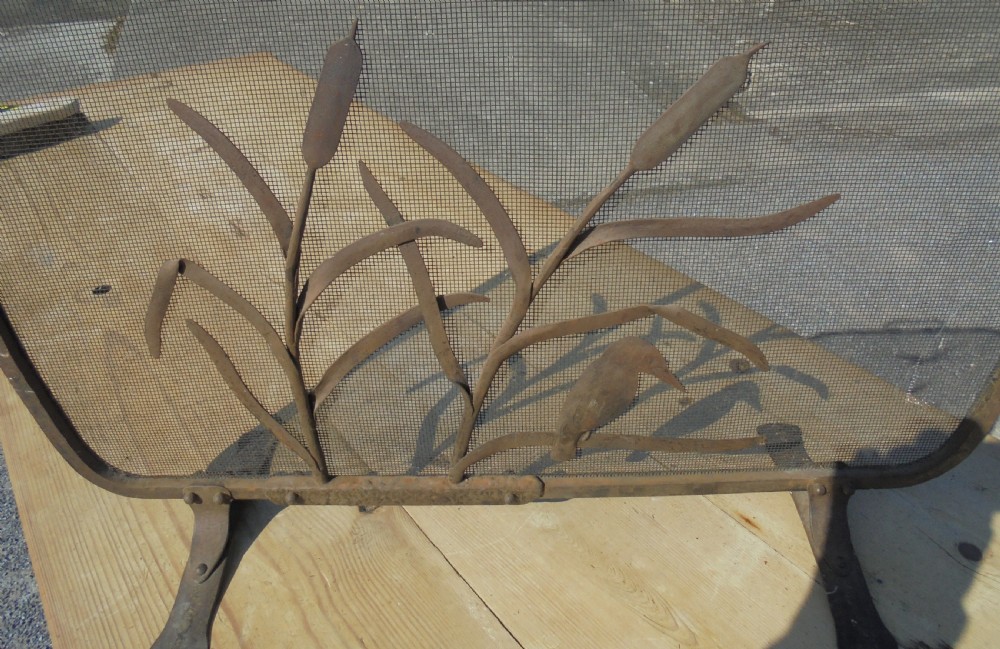 Arts and Crafts iron fire guard View VII