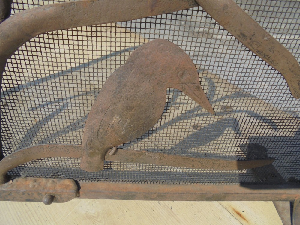 Arts and Crafts iron fire guard View VIII