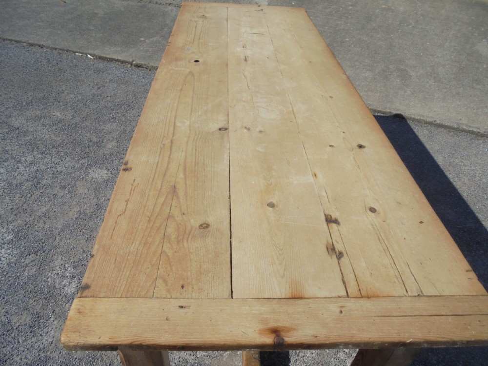 Pine farmhouse refectory dining table seats eight View III