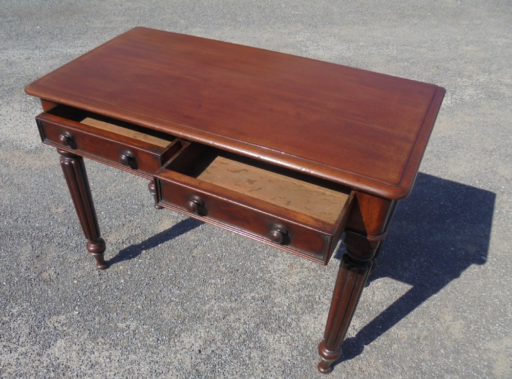 Mahogany two drawer writing desk  View III