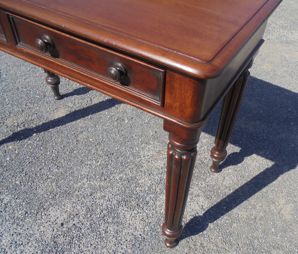 Mahogany two drawer writing desk  View V
