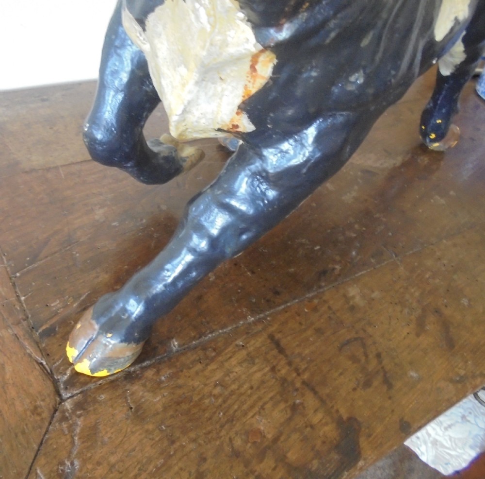 Antique  large  cast  iron bull View IV