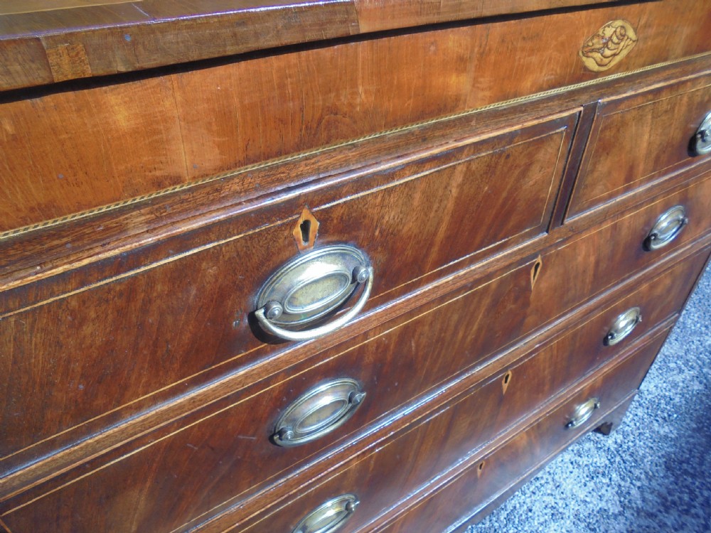Sheraton period mahogany chest of drawers View II