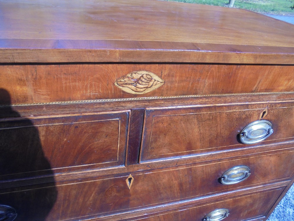Sheraton period mahogany chest of drawers View III