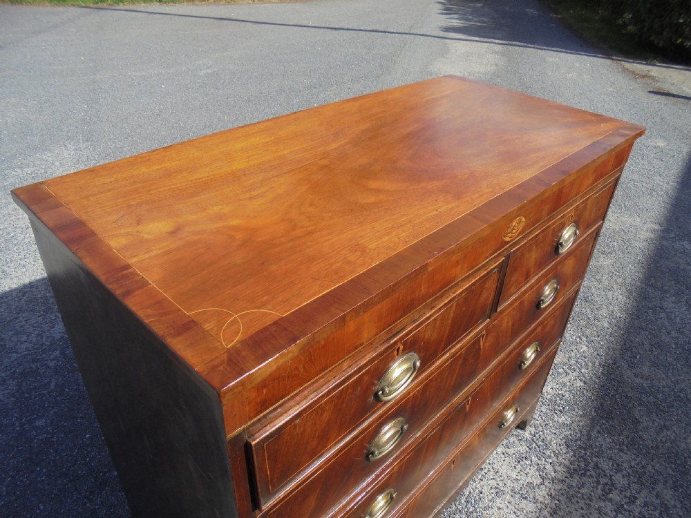 Sheraton period mahogany chest of drawers View IV