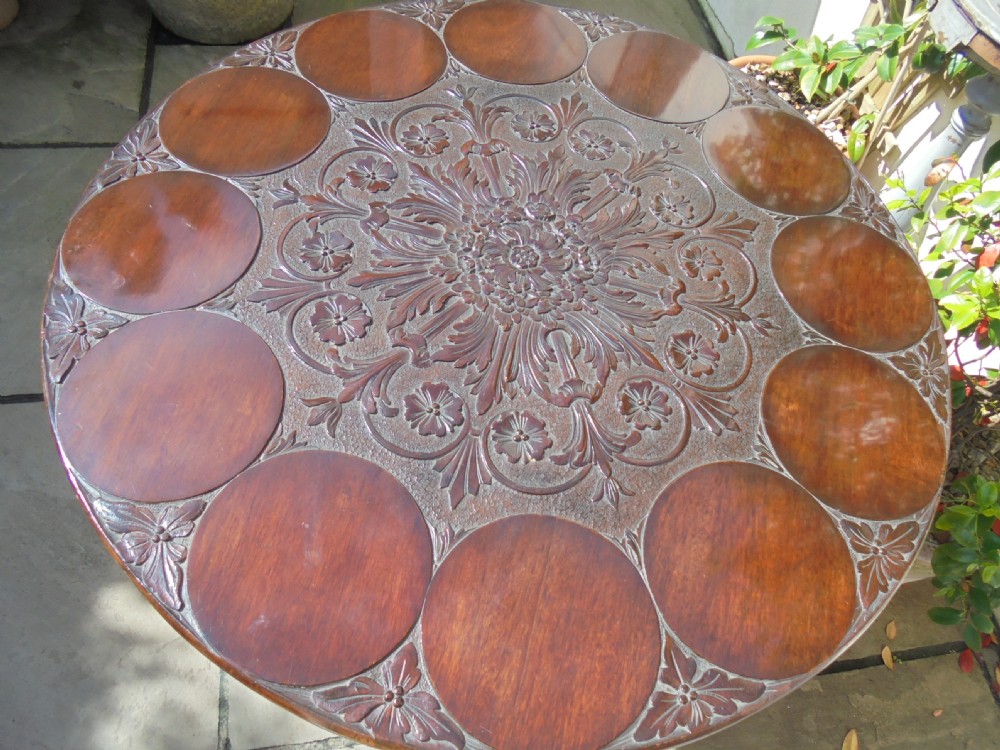 Late 18th century  lamp , occasional, mahogany tripod table View VII