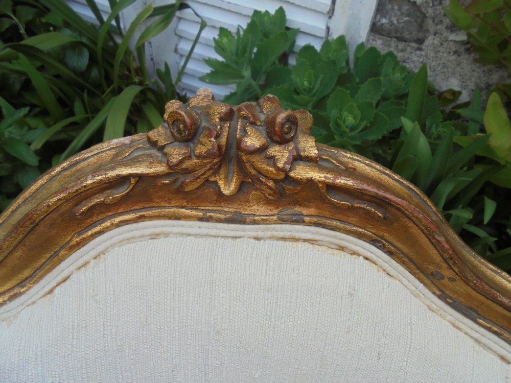 Pair of French gilded armchairs View VII
