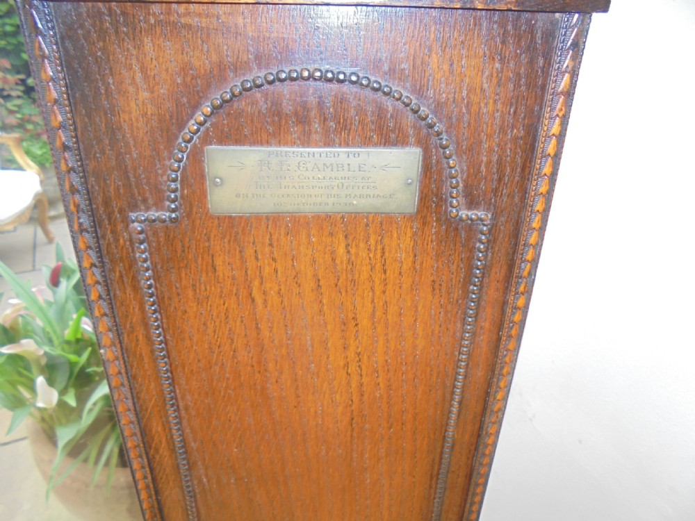 Oak Grandmother clock .  View IV