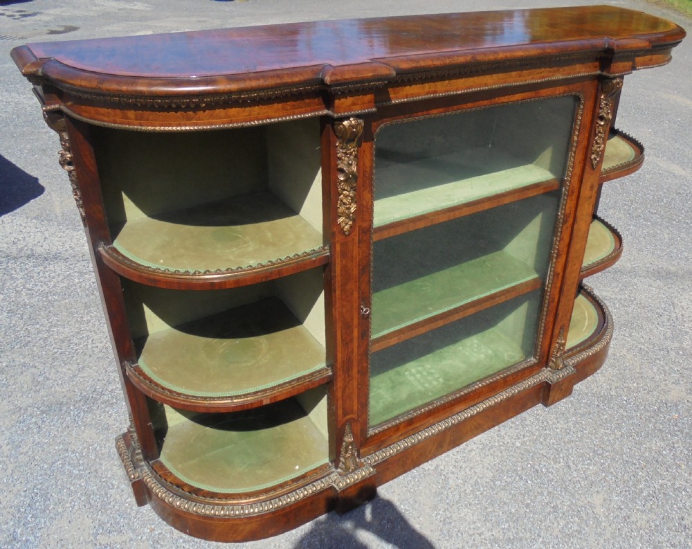 Victorian walnut and ormolu mounted credenza