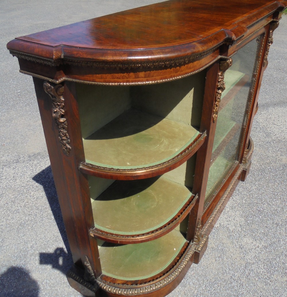 Victorian walnut and ormolu mounted credenza View III