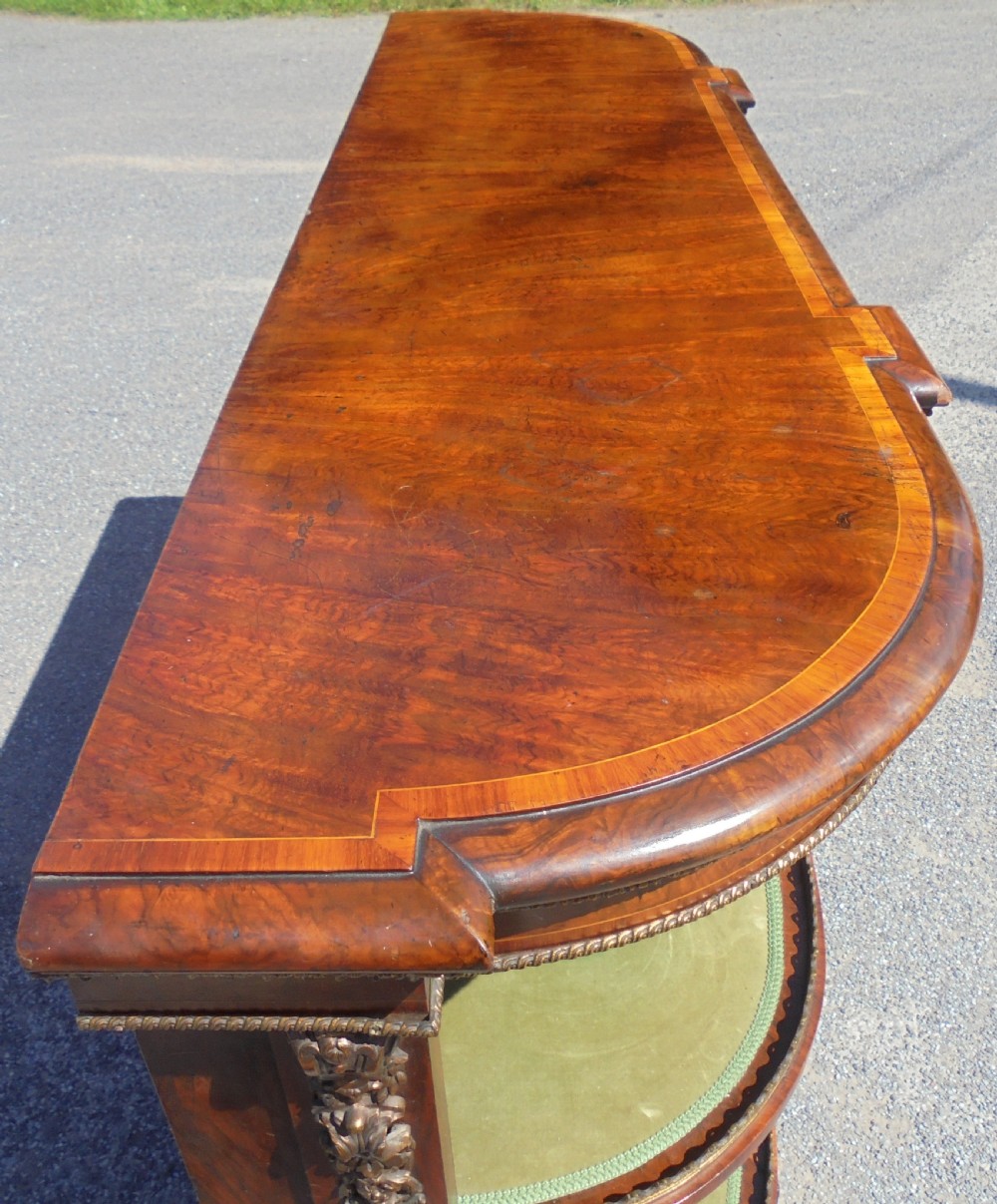 Victorian walnut and ormolu mounted credenza View IV