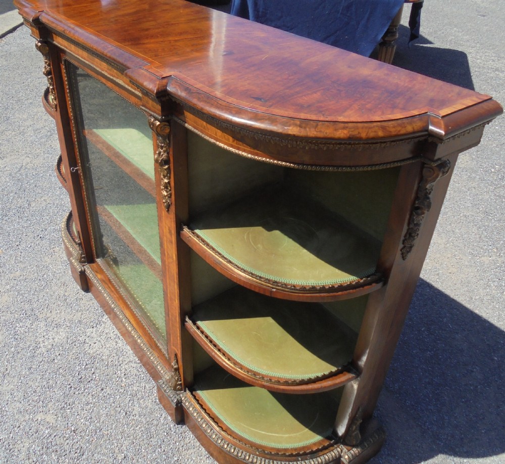 Victorian walnut and ormolu mounted credenza View VI