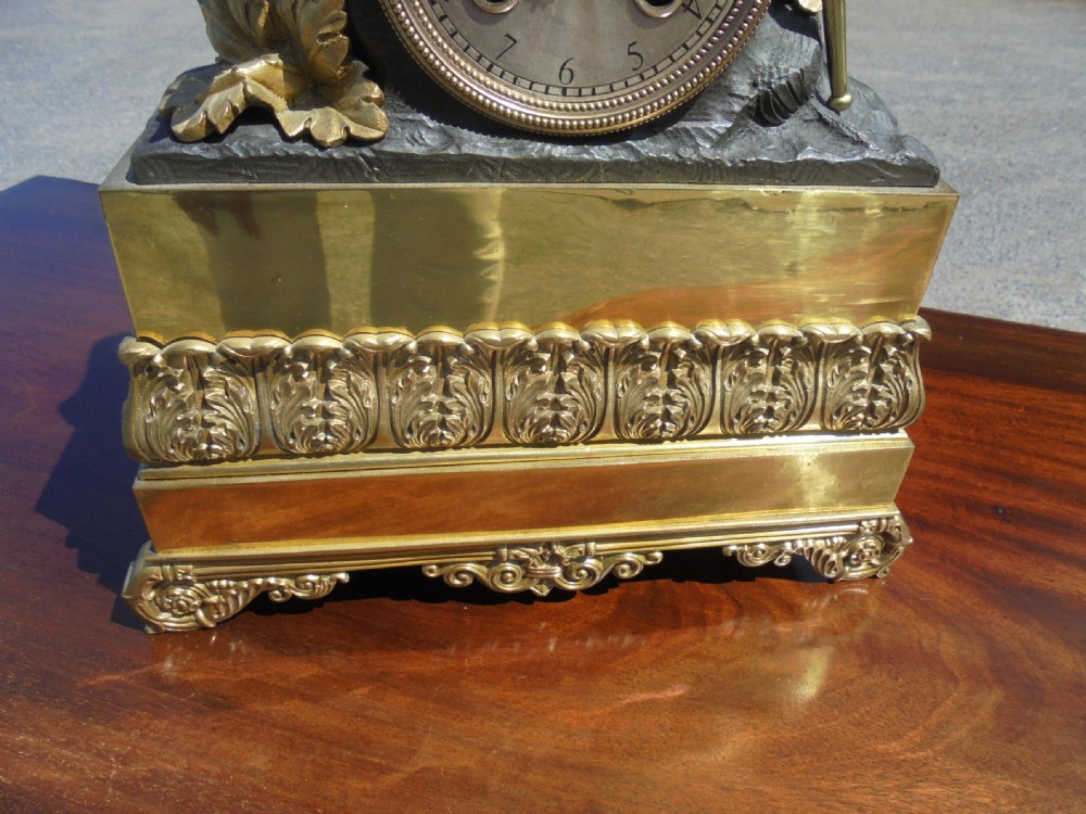 French ormolu and bronze clock with Japy Freres movement View II