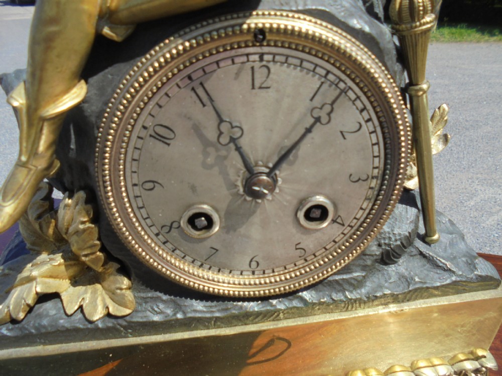 French ormolu and bronze clock with Japy Freres movement View III