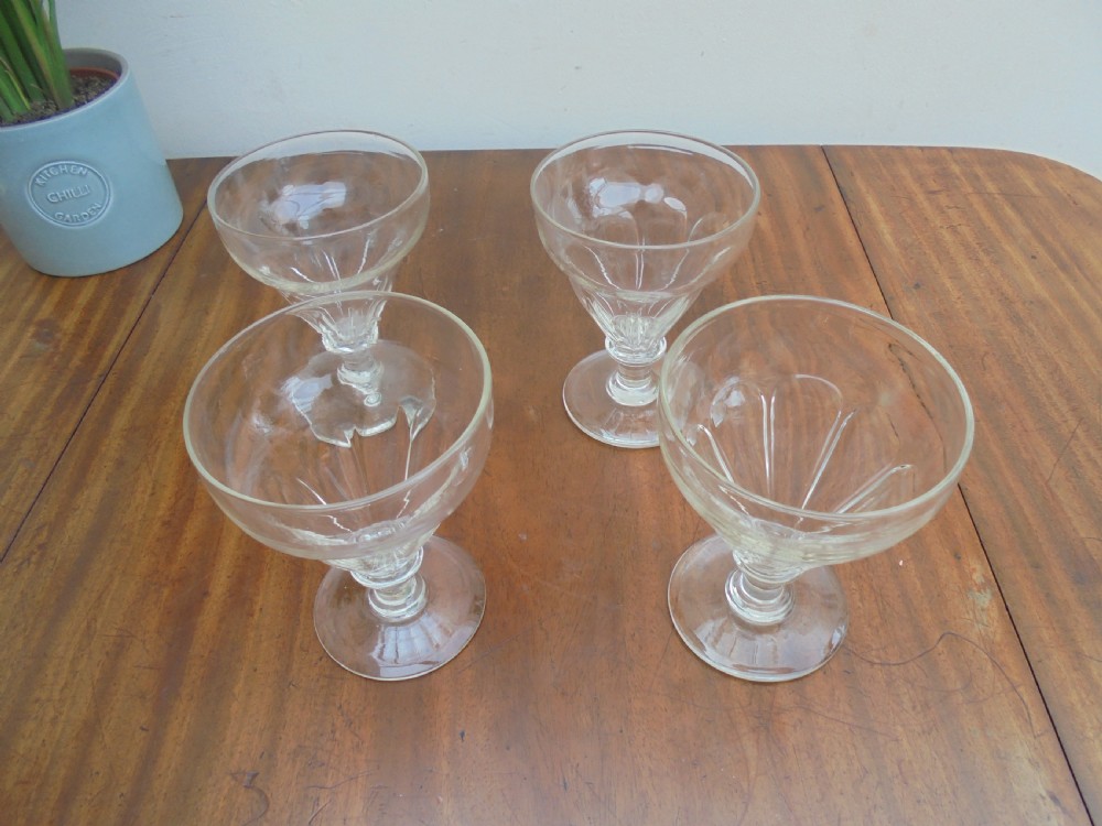 Four 19th century near matching rummers 