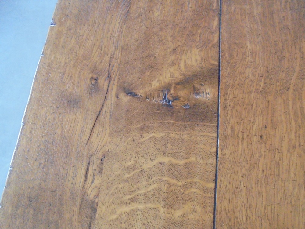 Faded oak farmhouse refectory dining kitchen table .Seats ten View VI